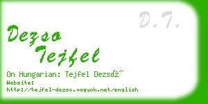 dezso tejfel business card